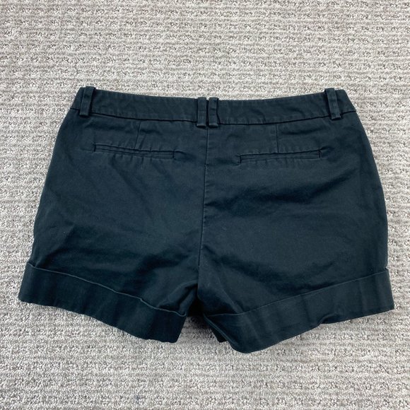 MOSSIMO Shorts Women Size 2 Black Short Pants Cotton Low Rise Casual Ladies - Picture 2 of 13